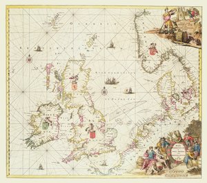 Mappa del Mare del Nord, c.1675